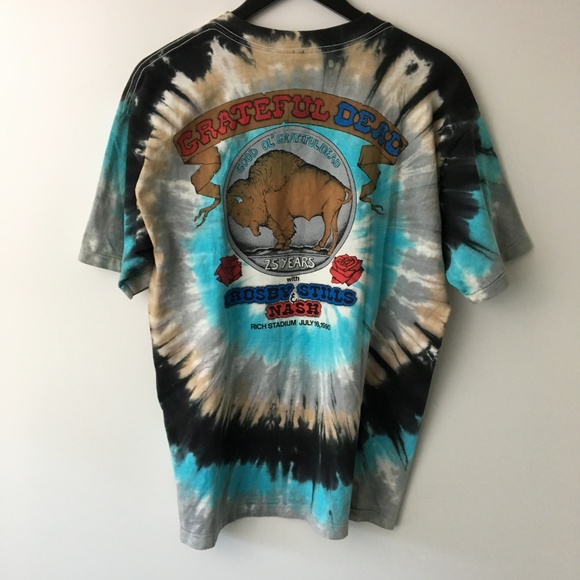 Vintage 1990 Grateful Dead Buffalo Tee 90s Shirt - Picture 4 of 8